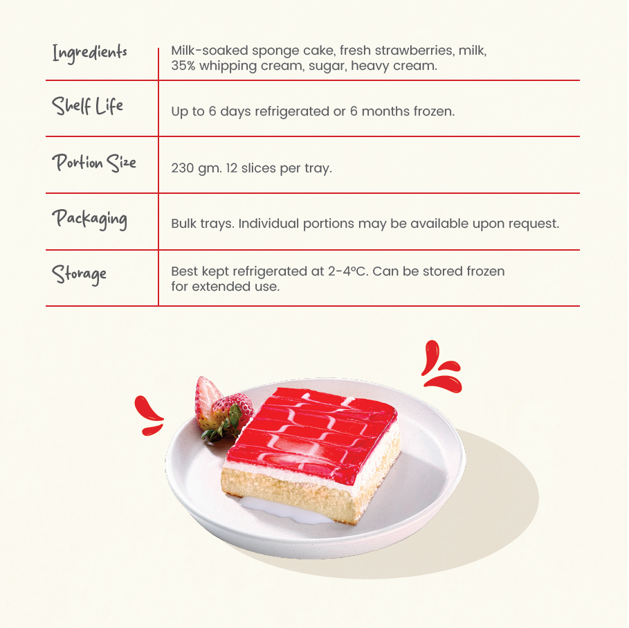 Pan Tres Leches Strawberry